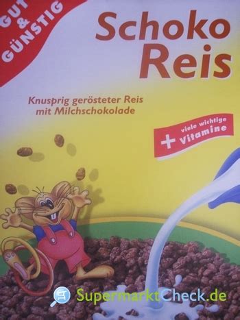 Gut Günstig Schoko Reis mit Milchschokolade 2 x 375g Preis