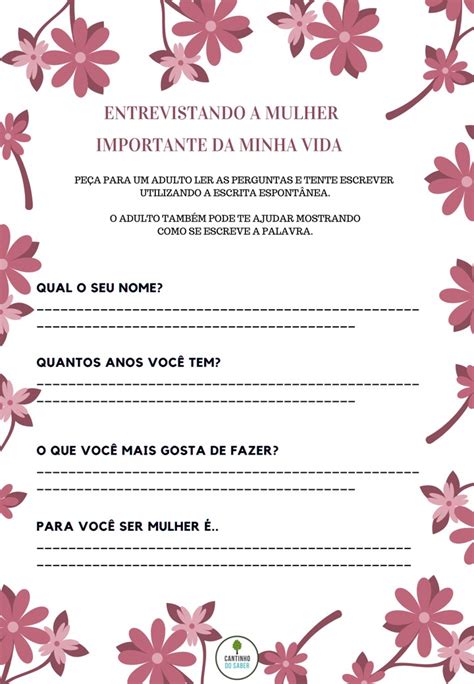 Atividades Para O Dia Internacional Da Mulher Atividades Para A