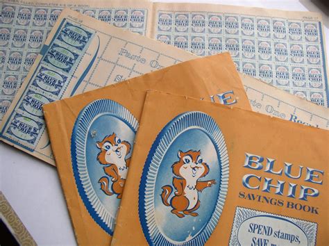 Vintage Blue Chip Stamp Books Etsy Book Stamp Stamp Childhood