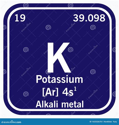 Potassium Periodic Table Of The Elements Vector Illustration Eps 10 Stock Vector Illustration