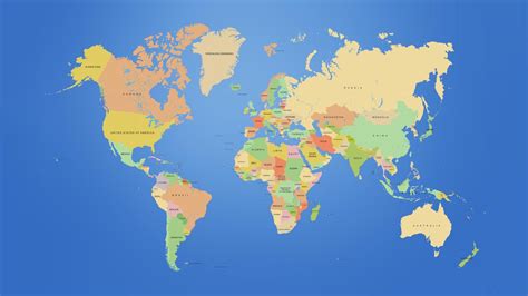 Mapa mundial con nombres HD - Imagui