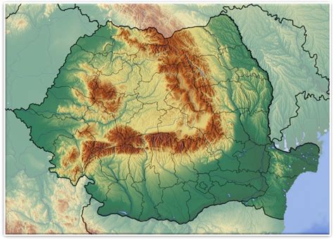 Harta României Grafică 3D Online - Blogger Buzz: Harta României relief 3D