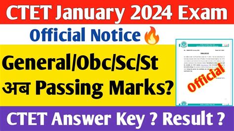 CTET Passing Marks 2024 CTET Latest News CTET SC ST OBC