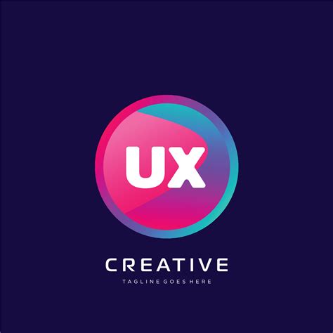 UX initial logo With Colorful template vector 23283045 Vector Art at ...