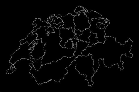 Switzerland map with Cantons. Vector illustration. 15627016 Vector Art ...