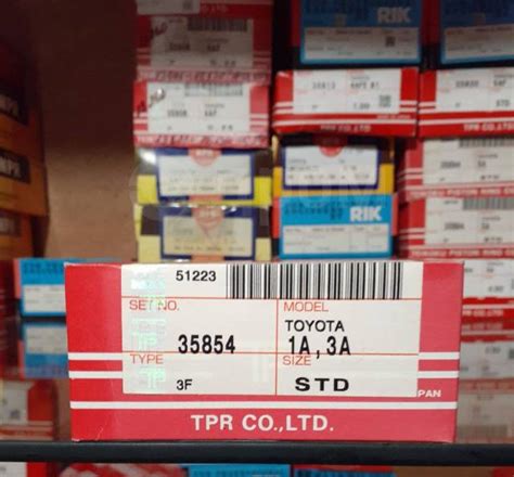 Купить Кольца поршневые 1A 3A 77.5/1.5*1.5*2.8 35854 STD TPR Toyota в ...