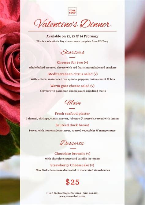 Valentines Day Restaurants Margo Sarette