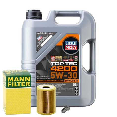 Motor L W Liqui Moly Top Tec L Mann Lfilter Lablassschraube