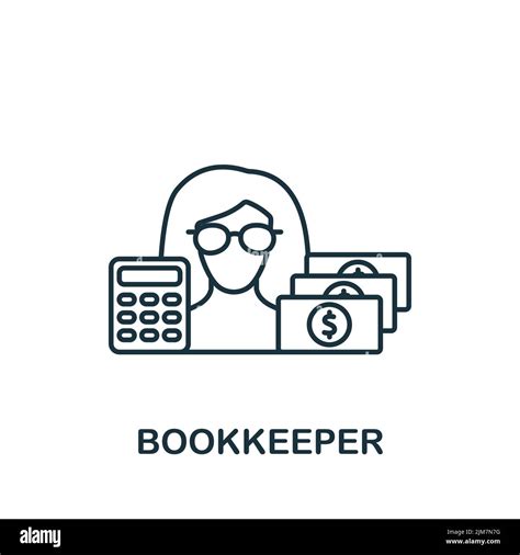 Bookkeeper Icon Monochrome Simple Accounting Icon For Templates Web