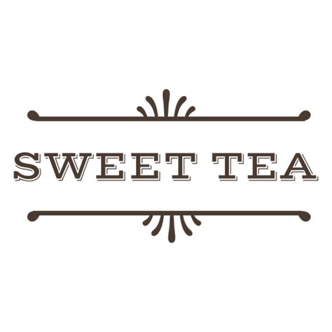 Sweet Tea Text Label Stroke Png And Svg Design For T Shirts