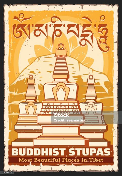 Buddhism Religion Shrine Landmarks Banner Stock Illustration Download