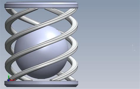 带球体的螺旋 Solidworks 2018 模型图纸免费下载 懒石网