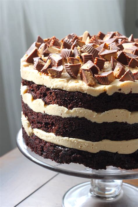 Johnnys Chocolate Peanut Butter Layer Cake Elegant Made Easy By Jessica