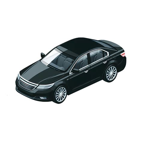 Cartoon Style Black Sedan Car 47554759 Png