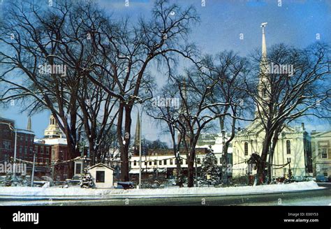 Central Square In Keene Nh In Late S Stock Photo Alamy