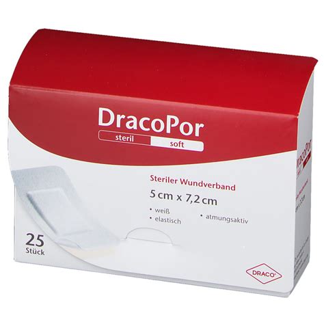 DracoPor Wundverband Soft weiß steril 7 2 x 5 cm 25 St Shop Apotheke