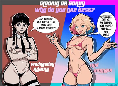 Wednesday Vs Enid The Naughty Roommates By Pixiqueenie Hentai Foundry
