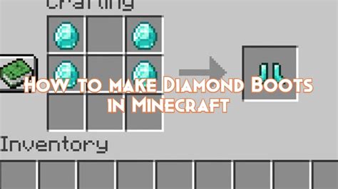 How to make Diamond Boots in Minecraft - Pillar Of Gaming