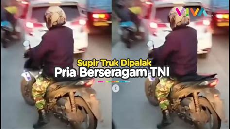 Viral Pria Berseragam Tni Palak Sopir Truk Youtube