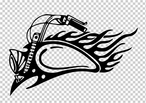 Dibujo De Motocicleta Harley Davidson Motocross Logo Monocromo