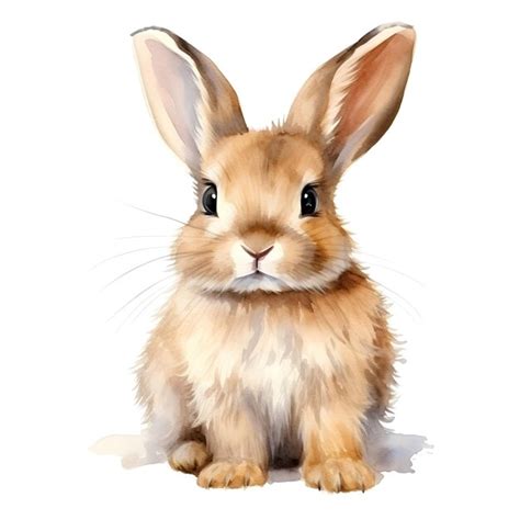 Premium Photo | Cute Easter bunny water color drawing isolated on white