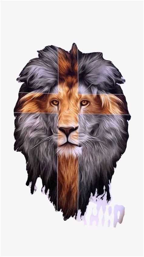 A Lion S Face With Four Squares In The Middle And One On The Other Side