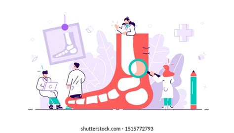 Podiatrist Concept Feet Toe Trauma Pathology Stock Vector Royalty Free