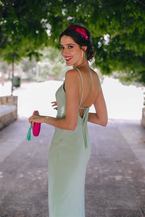 Look Invitada De Ma Ana Vestido Verde Menta Invitada Perfecta