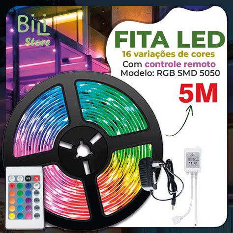 Fita Led Super Led Ultra Rgb M V Leds Fita Controle