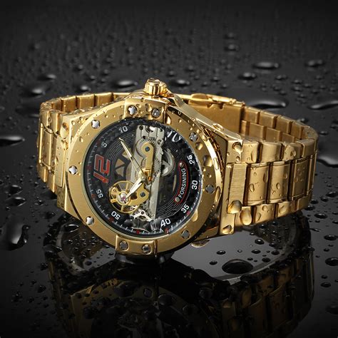 Forsining Factory Man Reloj Hombre Wrist Watches Mens Luxury Gold Noble