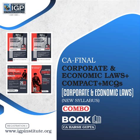 Ca Final Corporate Law Economic Law Compact Book And Mcq Book May