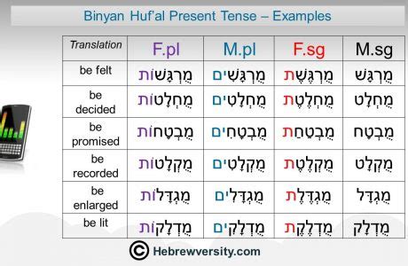 Binyan Hufal Hebrewversity