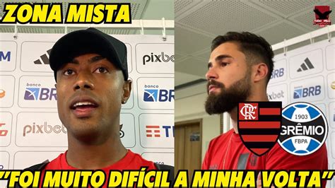 Zona Mista Bruno Henrique E Matheus Cunha Ap S Flamengo X Gr Mio Foi