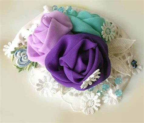 Fascinator Flower Fascinator Boho Hair Clip Fabric Fascinator Etsy