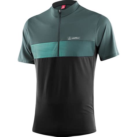 L Ffler Camiseta Ciclismo Half Zip Hombre Scala Negro Bike