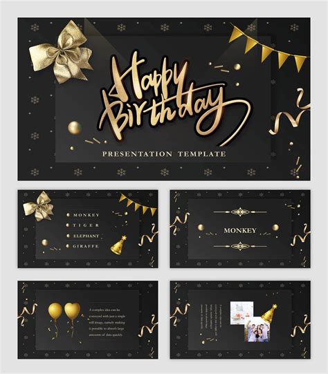 Happy Birthday Party PPT Template - Etsy