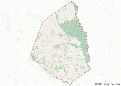 Map of Screven County, Georgia - Thong Thai Real