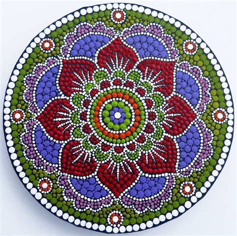 Mandala Rock Art Mandala Canvas Mandala Artwork Mandala Rocks