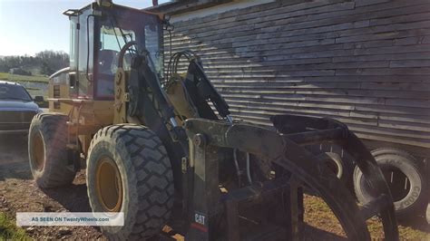 Caterpillar It G Wheel Loader With Log Forks And Bucket