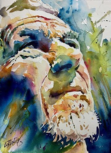 Ron 2018 Study By David Lobenberg Watercolor 15 Inches X 11 Inches