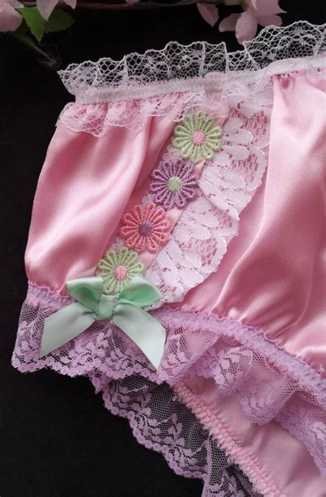 Baby Pink Bikini Style Panties Satin Sissy Knickers Daisy Etsy