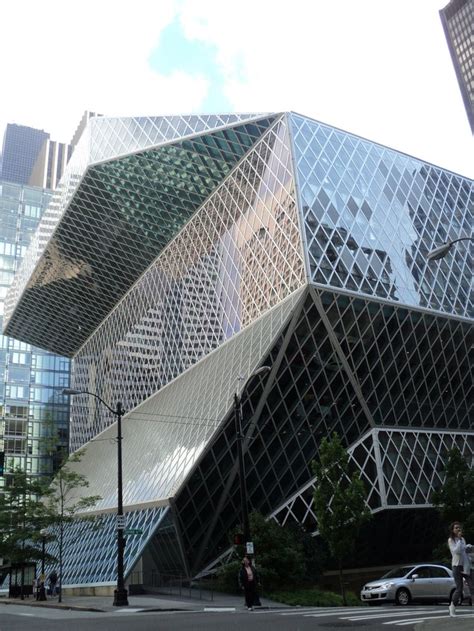 Seattle Library Unique Buildings Architecture Architecture Exterior