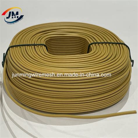 Pvc Coated Rebar Tie Wire Roll 16 Gauge Yellow Rust Proof Plastic Epoxy