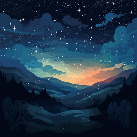 Premium Vector | Starry_sky_vector_illustrated