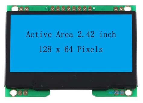 Inch Blue Color Pm Oled Display Module With Pcb X Resolution