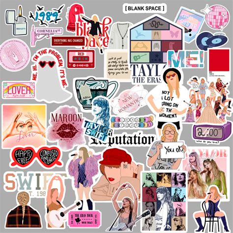 Pack Stickers Adesivos Taylor Swift The Eras Impermeável 41 Unidades