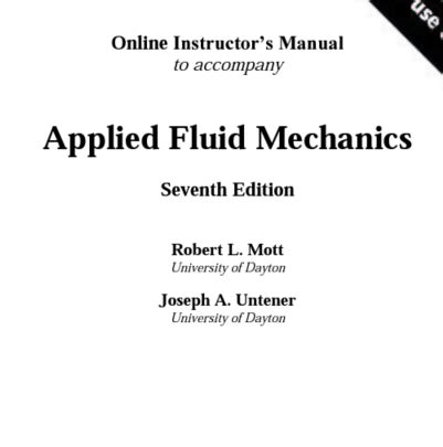 دانلود کتاب Solutions Manual Applied Fluid Mechanics 7th Edition