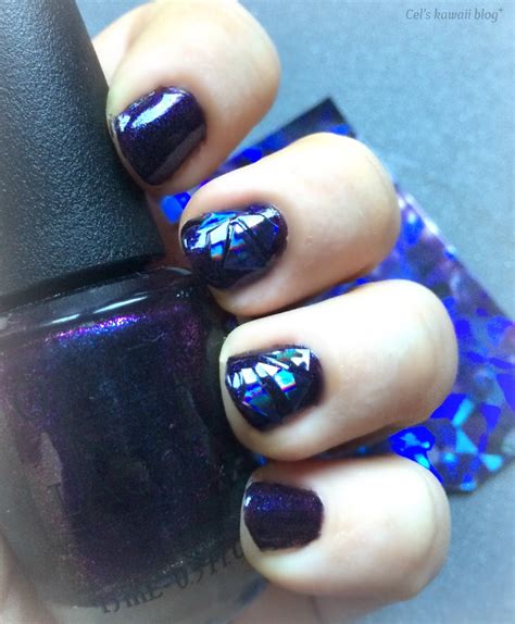 Purple Shattered Glass Nails How To Opi Cosmo With A Twist