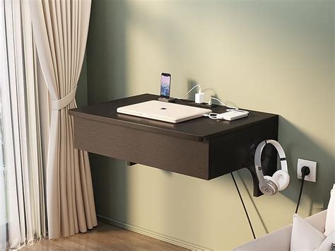 Amazon Wall Mounted Table With Power Outlets Multifunctional