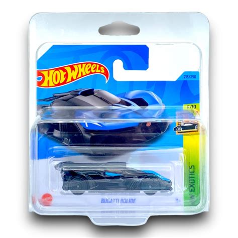 Hot Wheels Bugatti Bolide Black Blue HW Exotics Short Card COMES IN